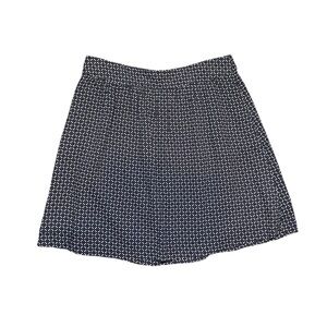 Gap Pleated Mini Skirt Size 4 Black White Gray‎ Pockets Lined Geometric Print